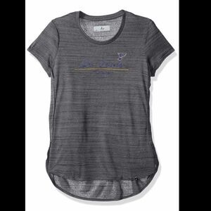 NWT New  LEVELWEAR St Louis Blues Logo Gray Hockey Tee Shirt M
